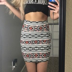 Aztec mini skirt